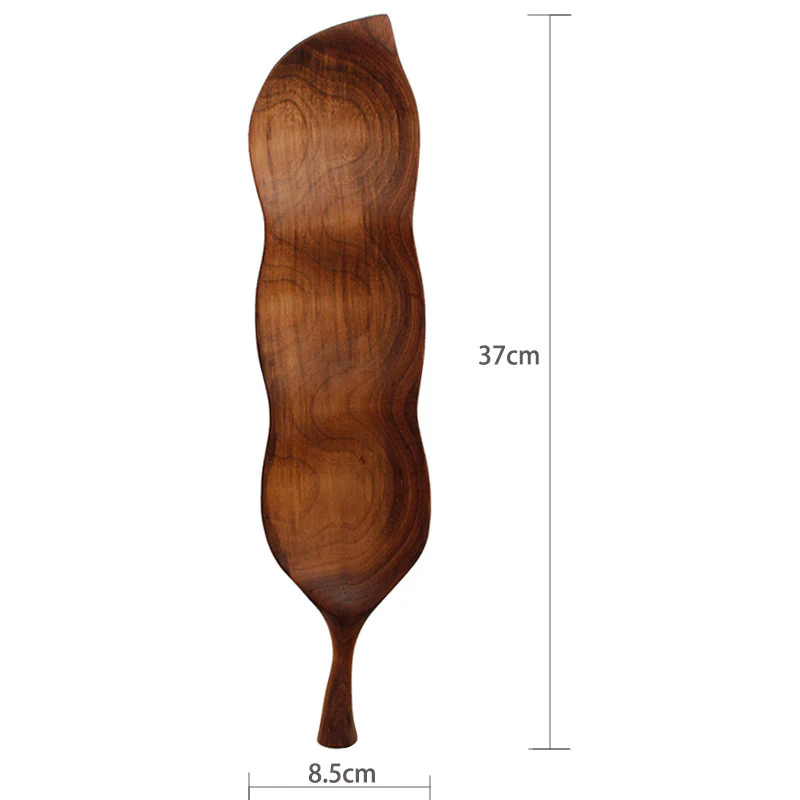 Eco-Friendly Leaf-Shaped Wooden Serving Tray for Sustainable Dining - Image 13