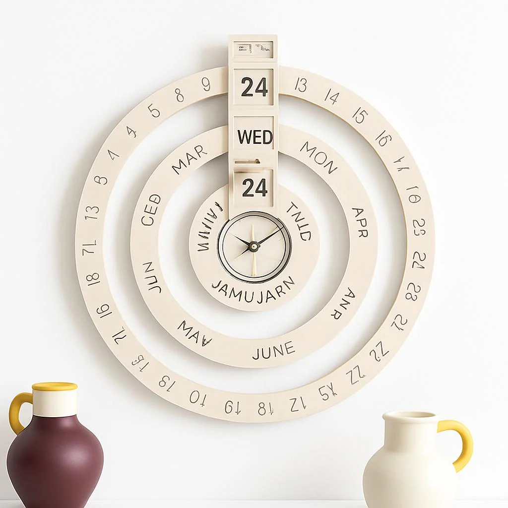 Eco-Friendly Perpetual Wall Calendar - Sustainable Circular Design - Image 2