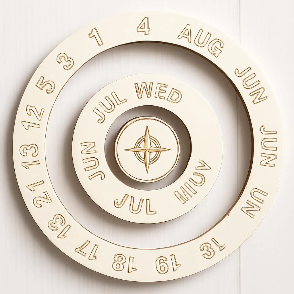 Eco-Friendly Perpetual Wall Calendar - Sustainable Circular Design - Image 3