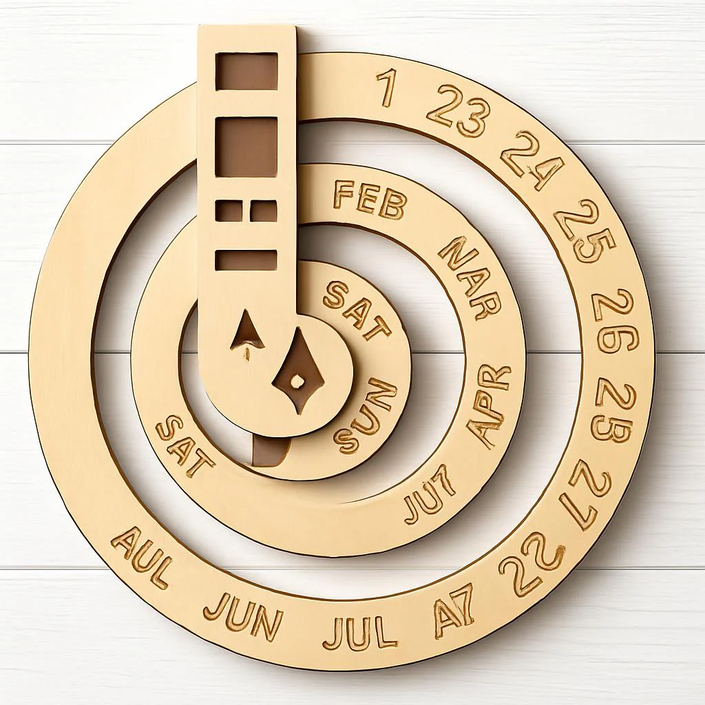 Eco-Friendly Perpetual Wall Calendar - Sustainable Circular Design - Image 6