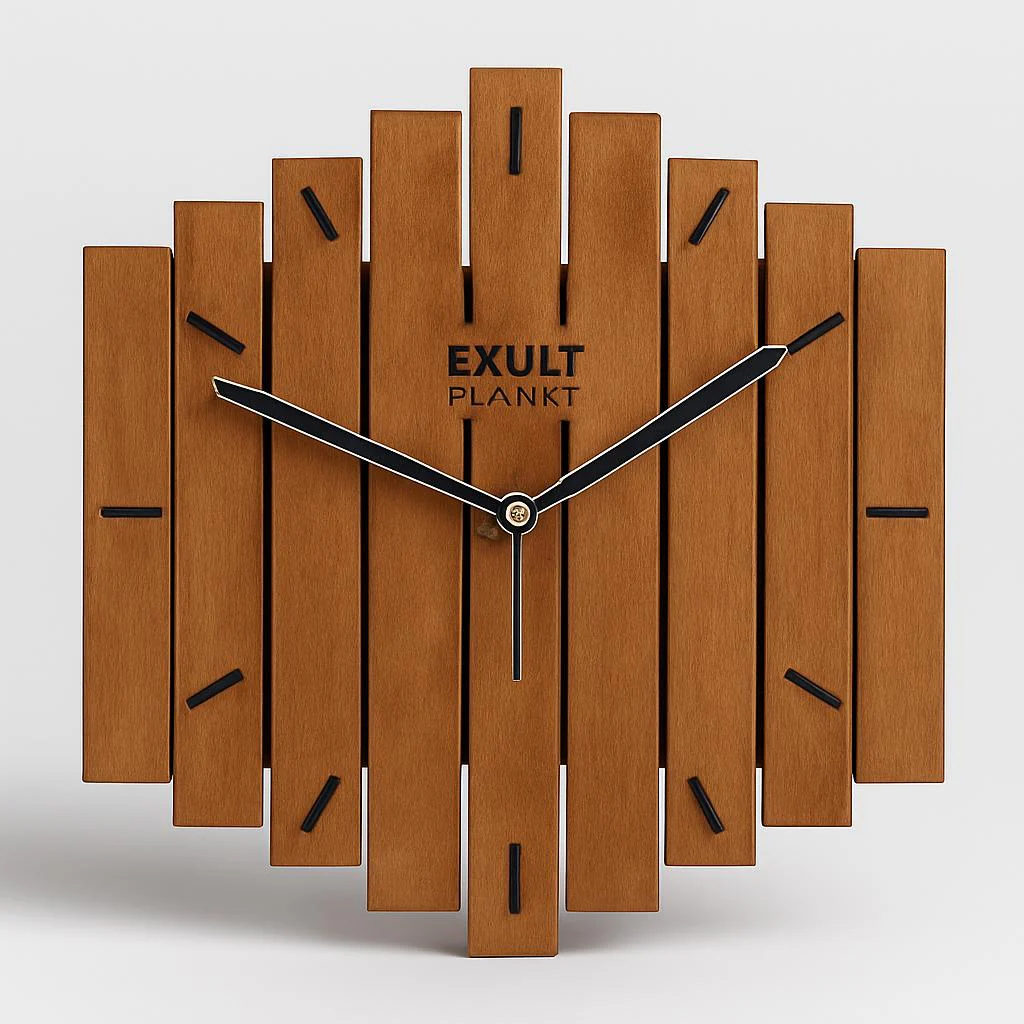 Eco-Friendly Natural Wood Analog Wall Clock - Image 5