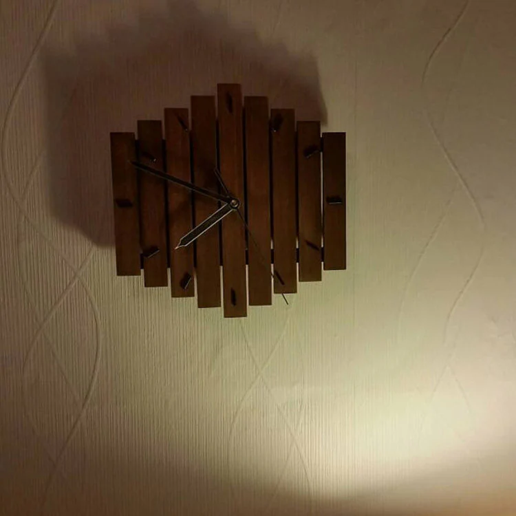 Eco-Friendly Natural Wood Analog Wall Clock - Image 7